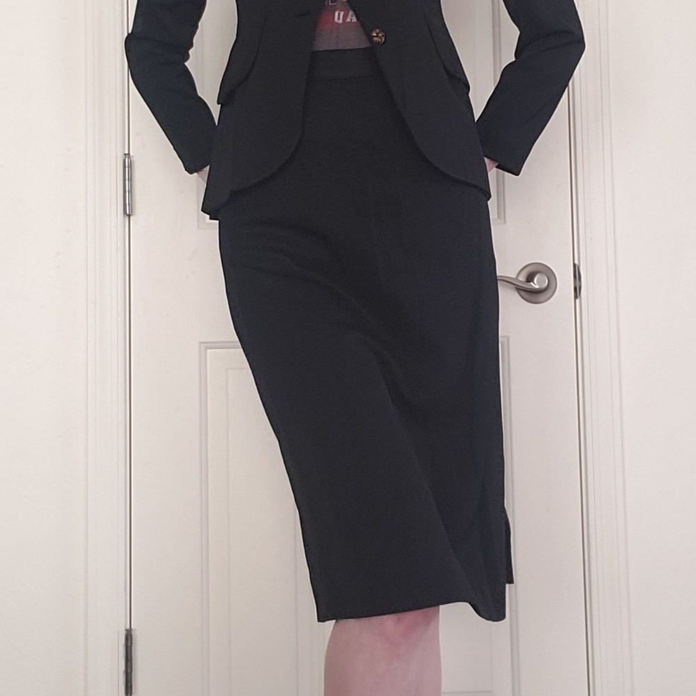 Vtg 40s Black Dress Suit - image 3